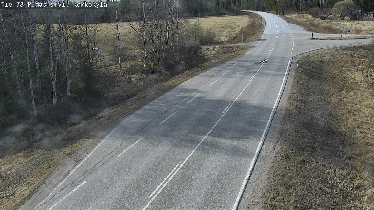 Weather Camera Image Road 78 Pudasjärvi, Kokkokylä, Pudasjärvi, Pohjois-Pohjanmaa