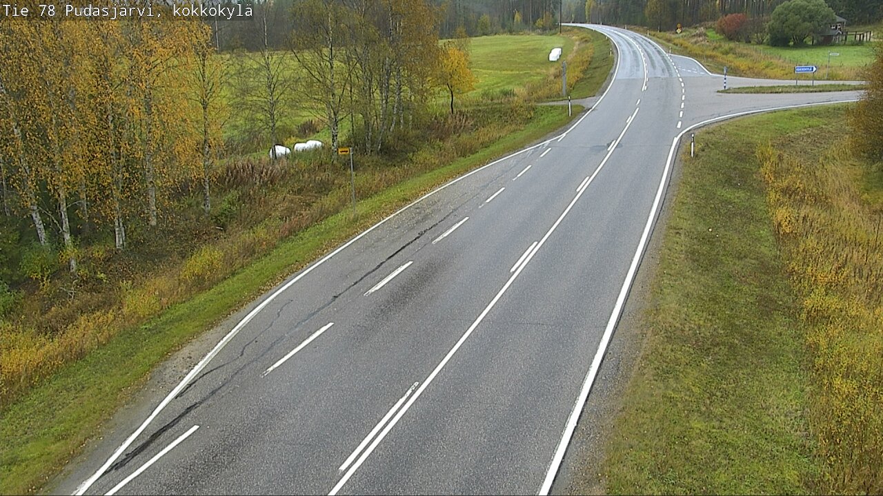 Weather Camera Image Road 78 Pudasjärvi, Kokkokylä, Pudasjärvi, Pohjois-Pohjanmaa