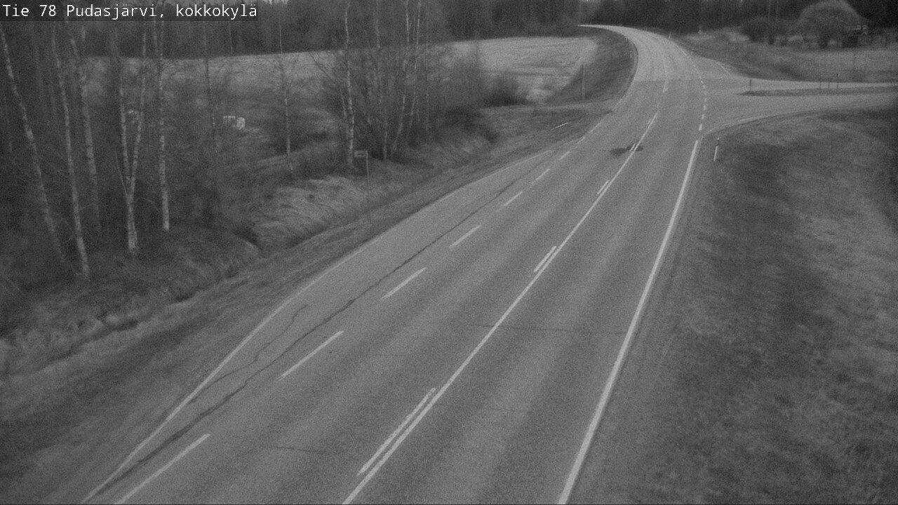 Weather Camera Image Road 78 Pudasjärvi, Kokkokylä, Pudasjärvi, Pohjois-Pohjanmaa