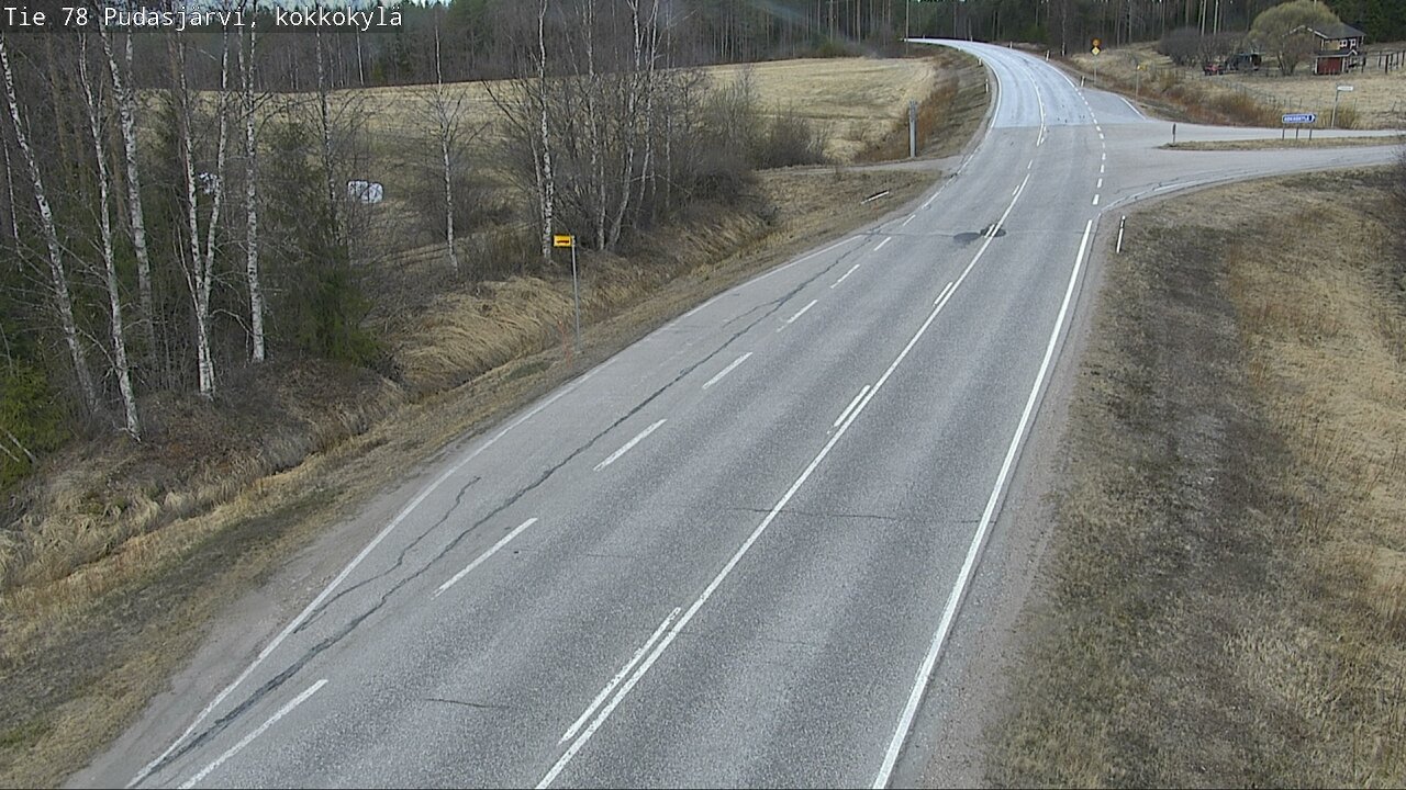 Weather Camera Image Road 78 Pudasjärvi, Kokkokylä, Pudasjärvi, Pohjois-Pohjanmaa