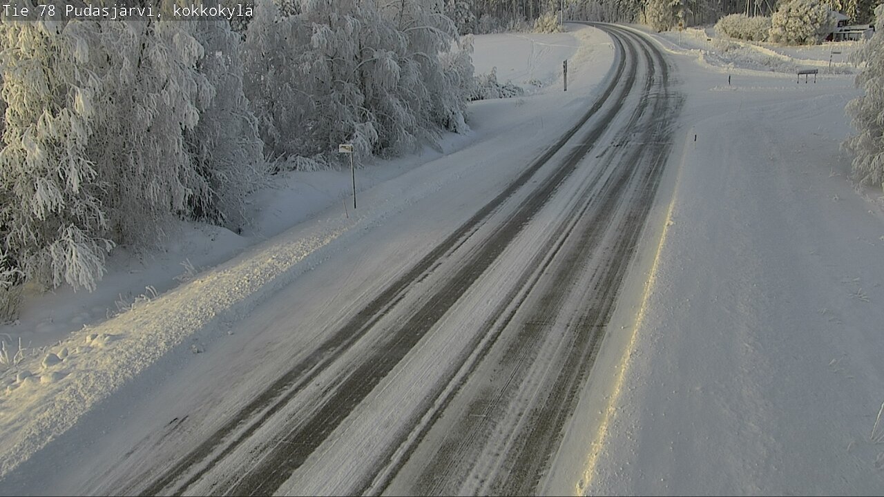 Weather Camera Image Väg 78 Pudasjärvi, Kokkokylä, Pudasjärvi, Pohjois-Pohjanmaa