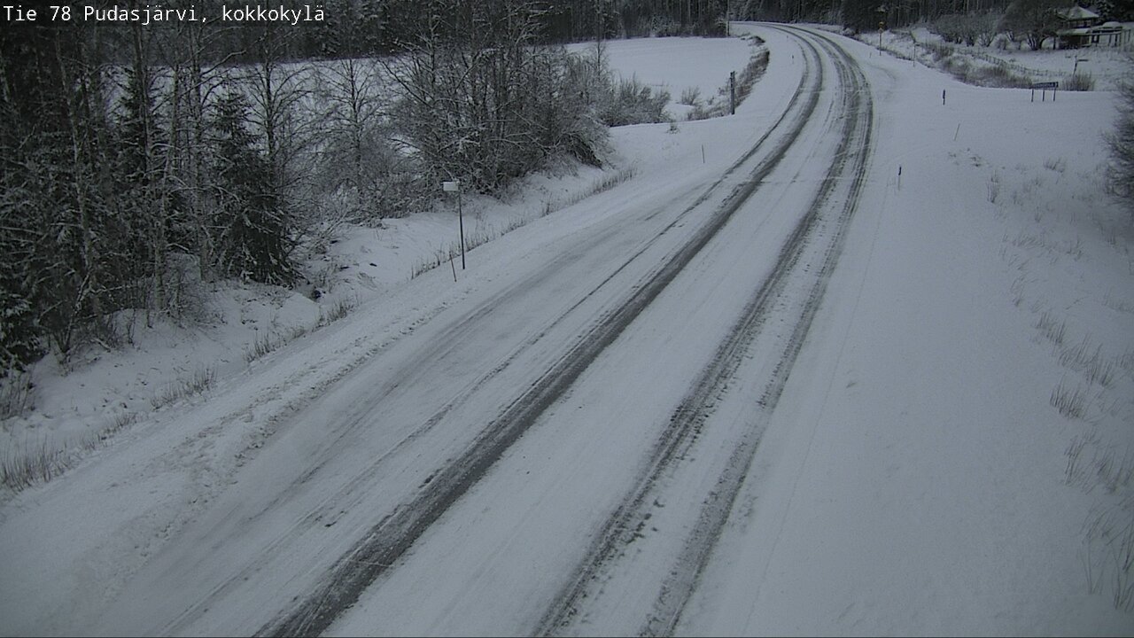 Weather Camera Image Väg 78 Pudasjärvi, Kokkokylä, Pudasjärvi, Pohjois-Pohjanmaa