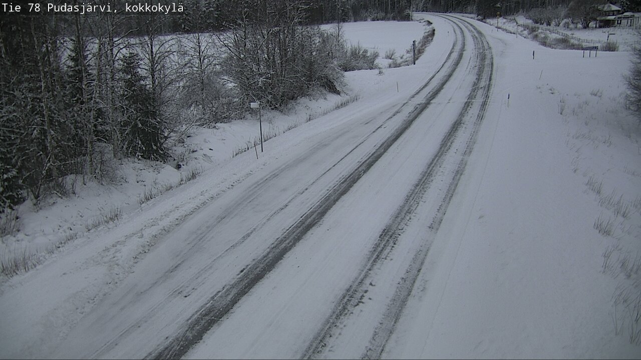 Weather Camera Image Väg 78 Pudasjärvi, Kokkokylä, Pudasjärvi, Pohjois-Pohjanmaa