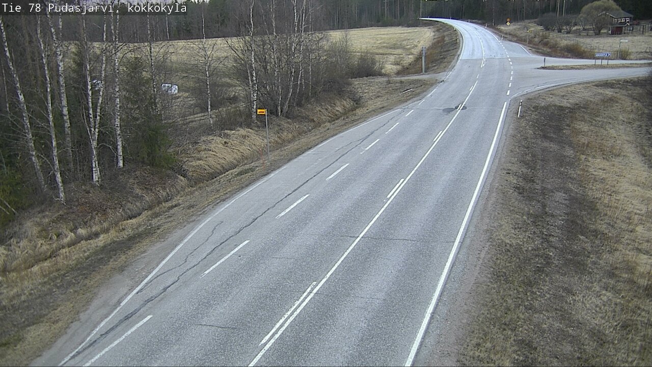 Weather Camera Image Road 78 Pudasjärvi, Kokkokylä, Pudasjärvi, Pohjois-Pohjanmaa
