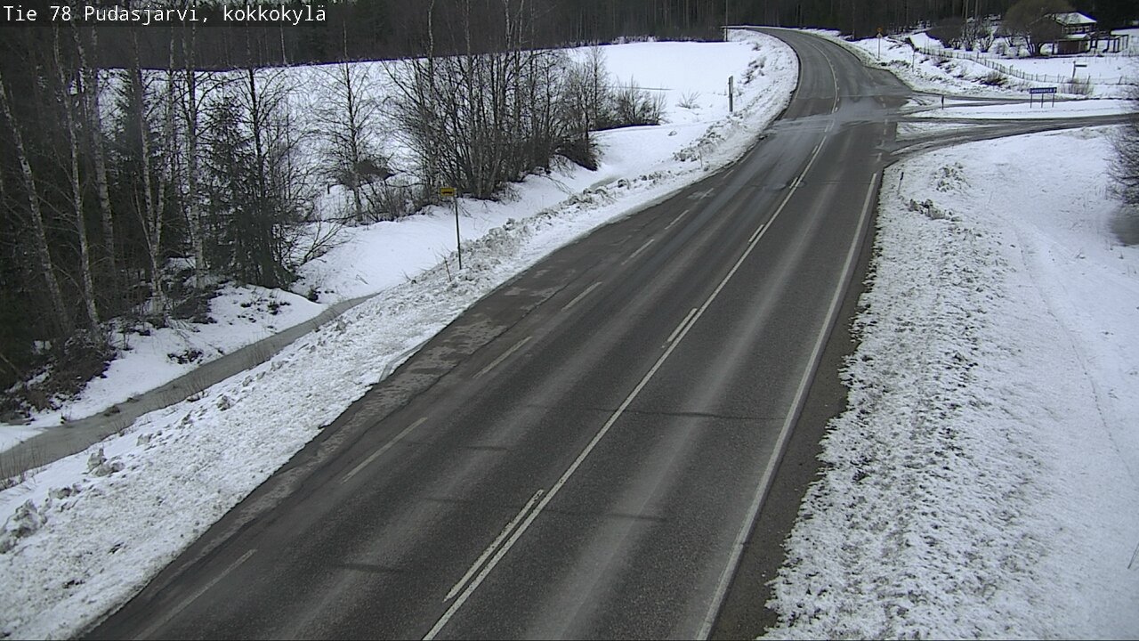 Weather Camera Image Road 78 Pudasjärvi, Kokkokylä, Pudasjärvi, Pohjois-Pohjanmaa