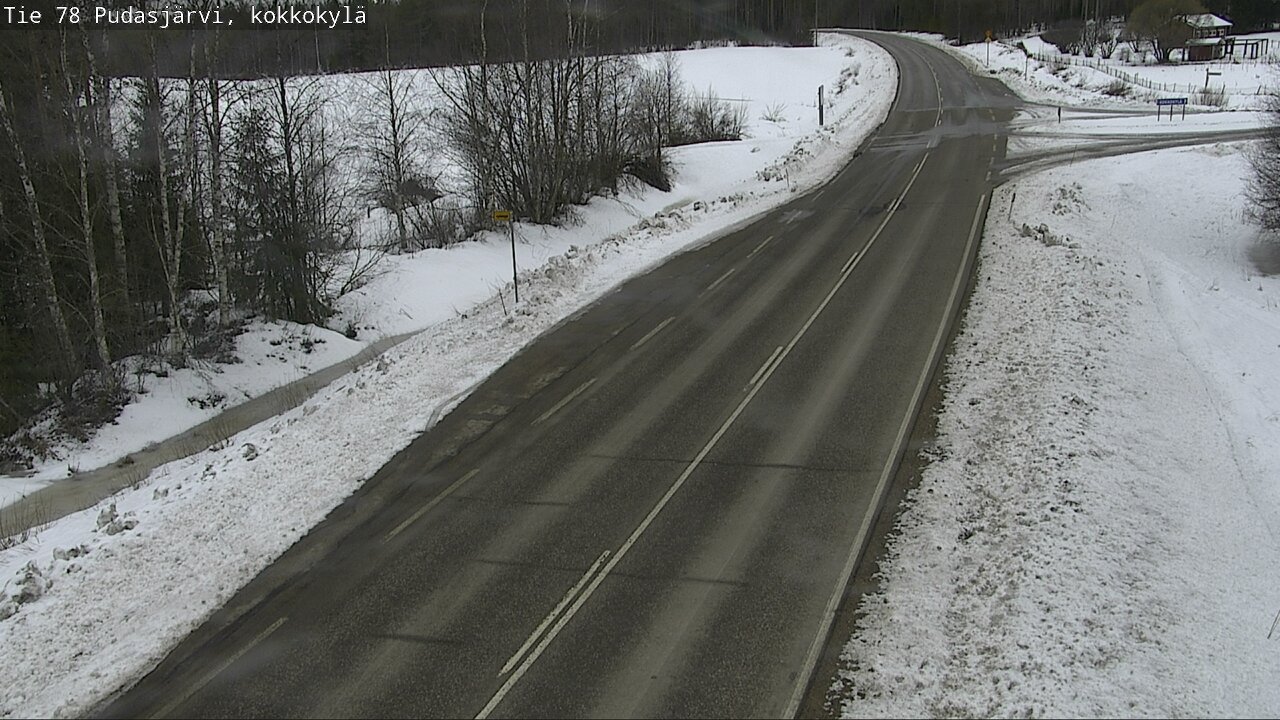 Weather Camera Image Väg 78 Pudasjärvi, Kokkokylä, Pudasjärvi, Pohjois-Pohjanmaa