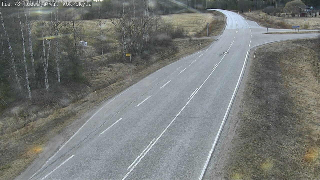 Weather Camera Image Road 78 Pudasjärvi, Kokkokylä, Pudasjärvi, Pohjois-Pohjanmaa