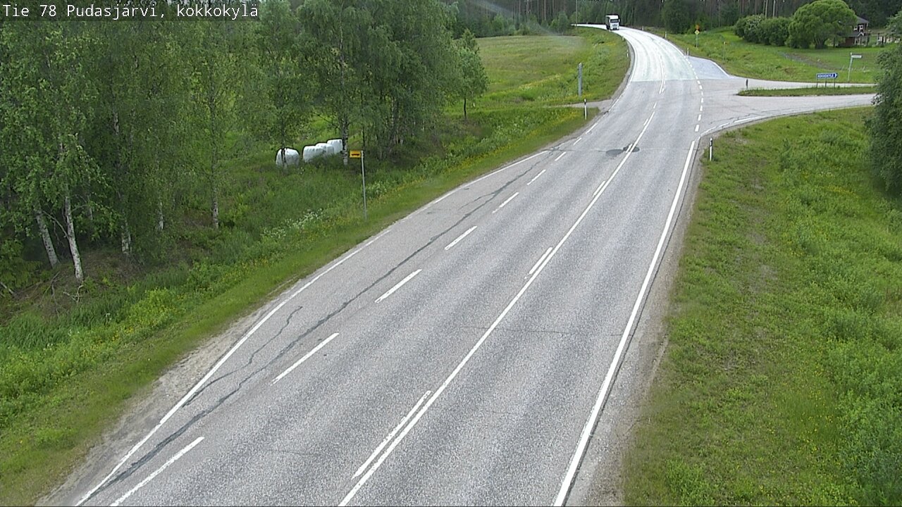 Weather Camera Image Road 78 Pudasjärvi, Kokkokylä, Pudasjärvi, Pohjois-Pohjanmaa