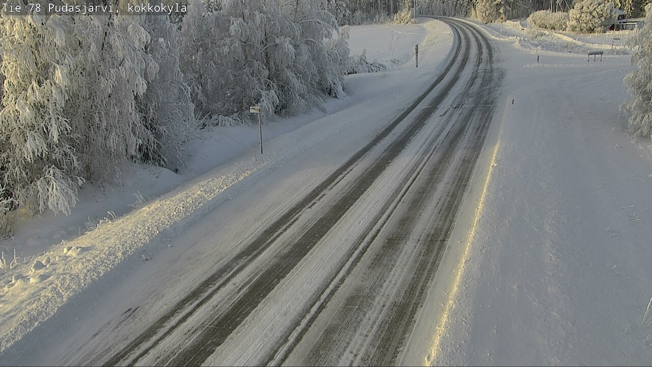 Weather Camera Image Väg 78 Pudasjärvi, Kokkokylä, Pudasjärvi, Pohjois-Pohjanmaa