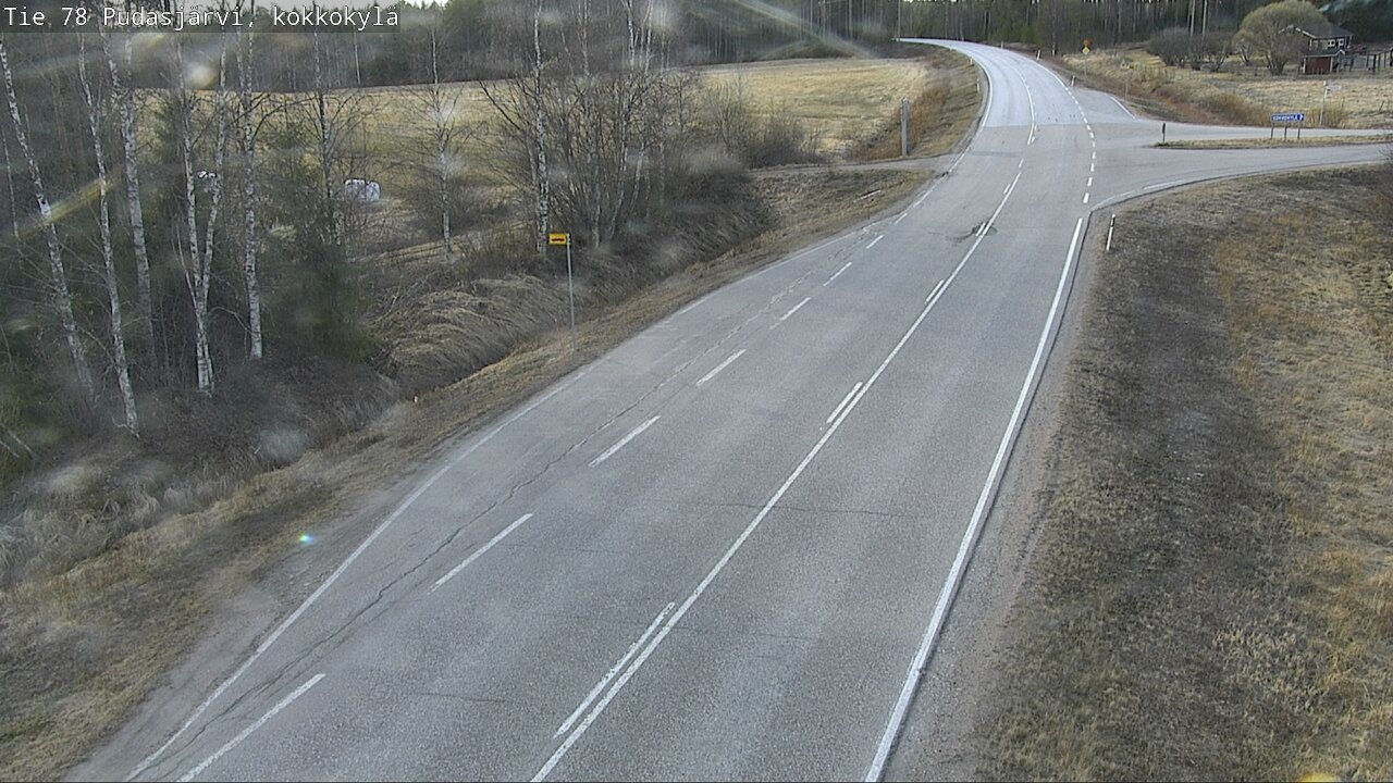 Weather Camera Image Road 78 Pudasjärvi, Kokkokylä, Pudasjärvi, Pohjois-Pohjanmaa