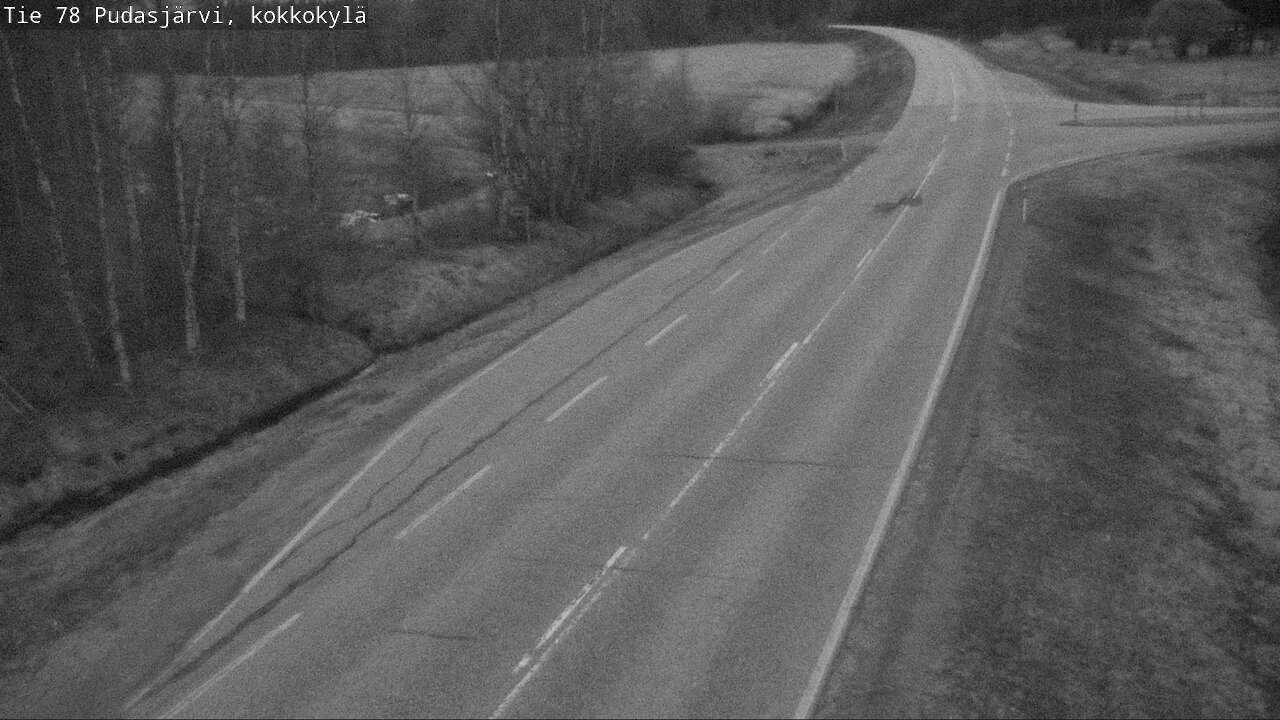Weather Camera Image Road 78 Pudasjärvi, Kokkokylä, Pudasjärvi, Pohjois-Pohjanmaa