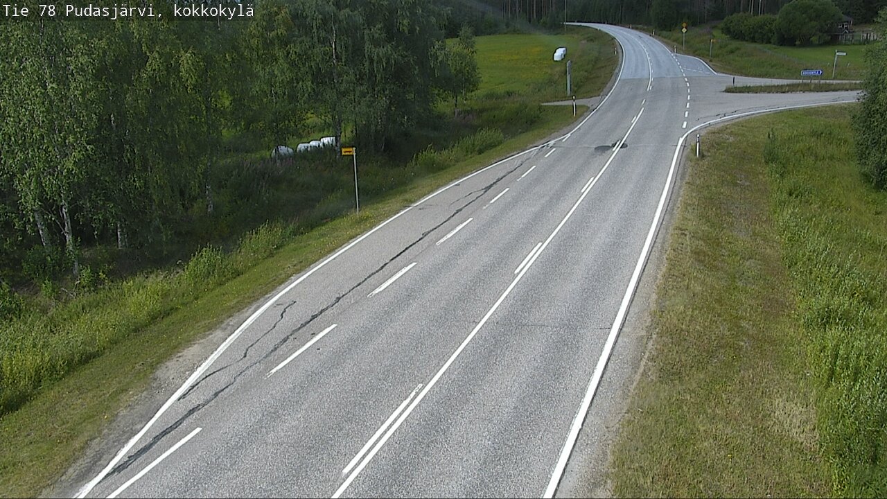 Weather Camera Image Road 78 Pudasjärvi, Kokkokylä, Pudasjärvi, Pohjois-Pohjanmaa