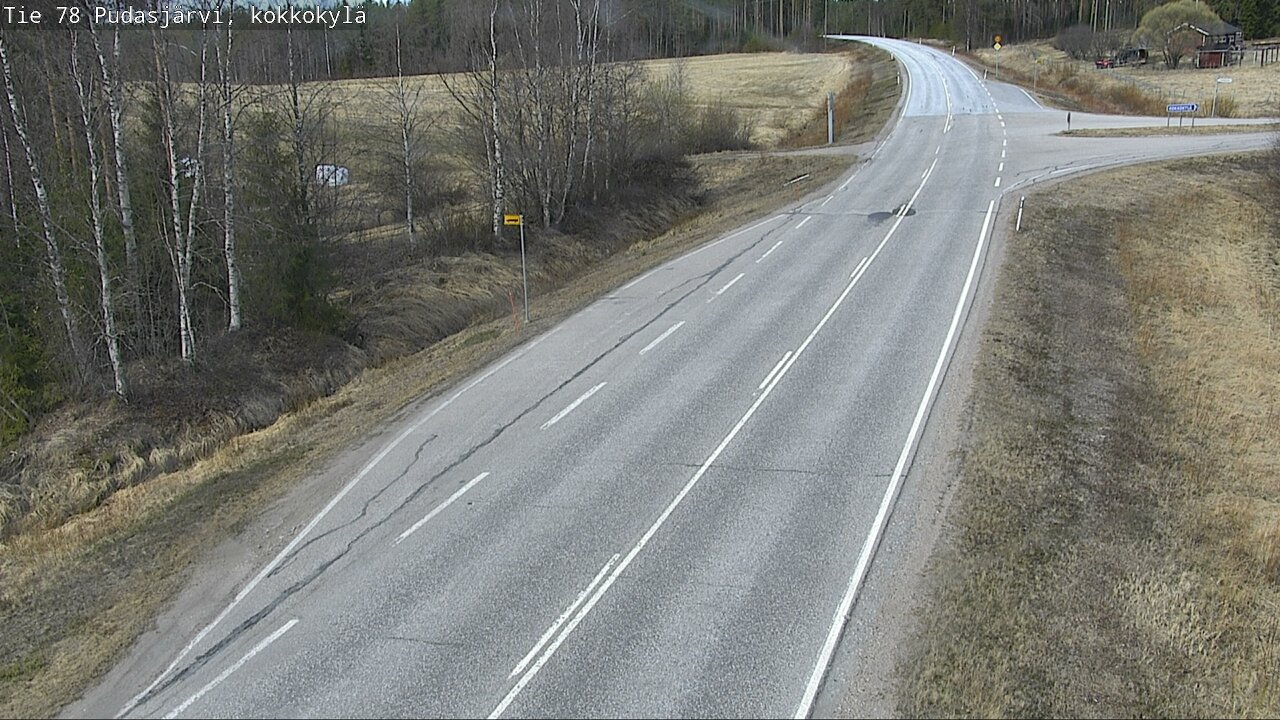 Weather Camera Image Road 78 Pudasjärvi, Kokkokylä, Pudasjärvi, Pohjois-Pohjanmaa
