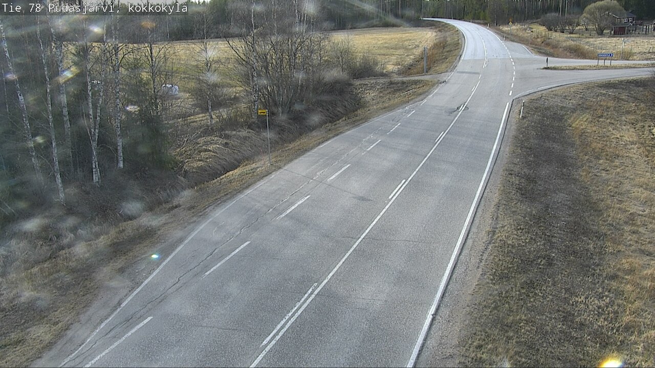 Weather Camera Image Road 78 Pudasjärvi, Kokkokylä, Pudasjärvi, Pohjois-Pohjanmaa