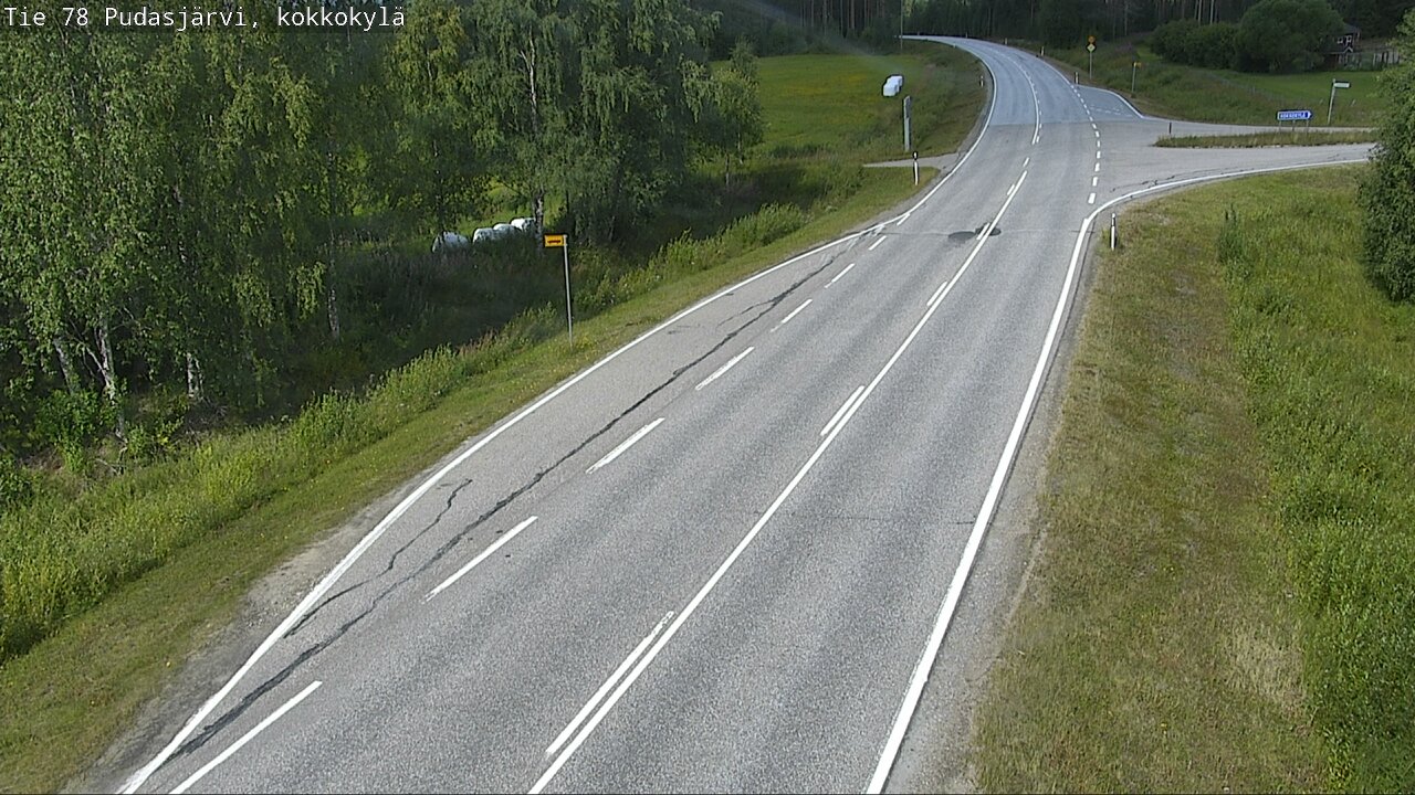 Weather Camera Image Road 78 Pudasjärvi, Kokkokylä, Pudasjärvi, Pohjois-Pohjanmaa