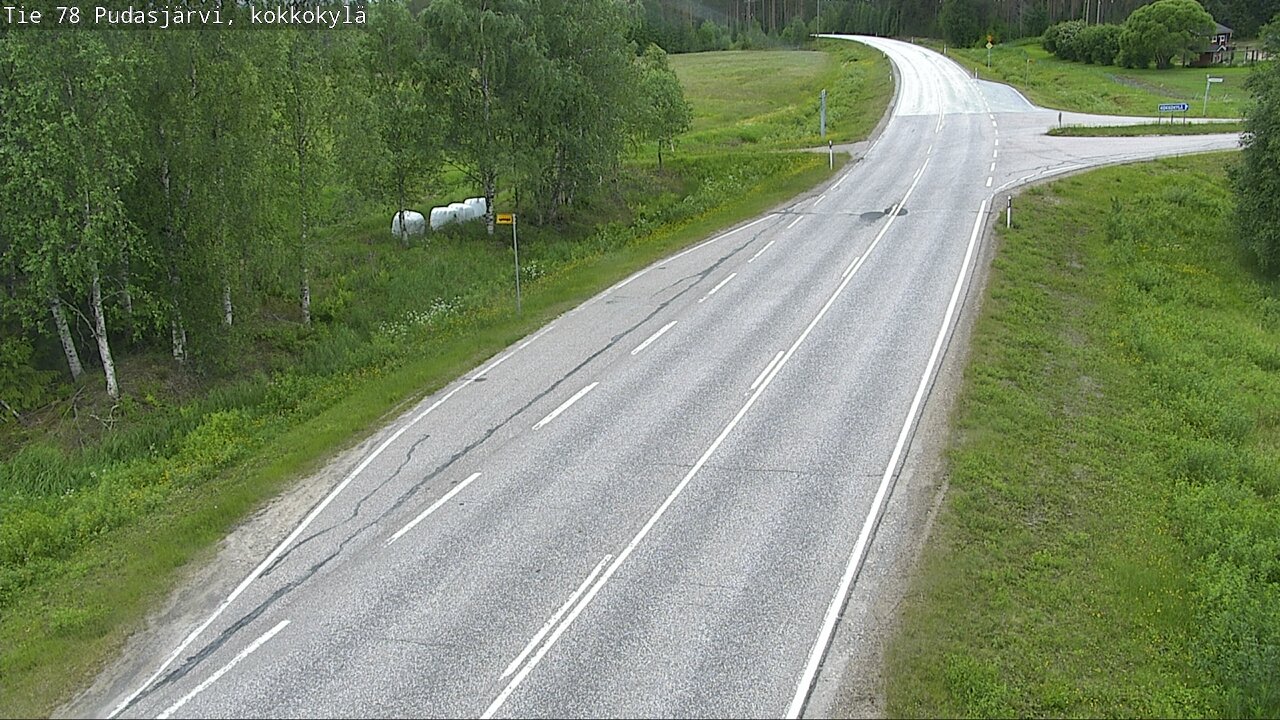 Weather Camera Image Road 78 Pudasjärvi, Kokkokylä, Pudasjärvi, Pohjois-Pohjanmaa