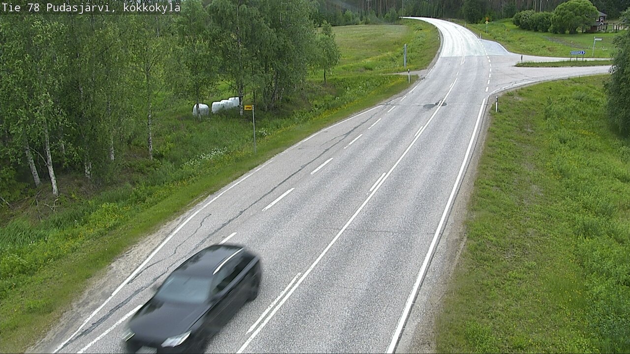 Weather Camera Image Väg 78 Pudasjärvi, Kokkokylä, Pudasjärvi, Pohjois-Pohjanmaa