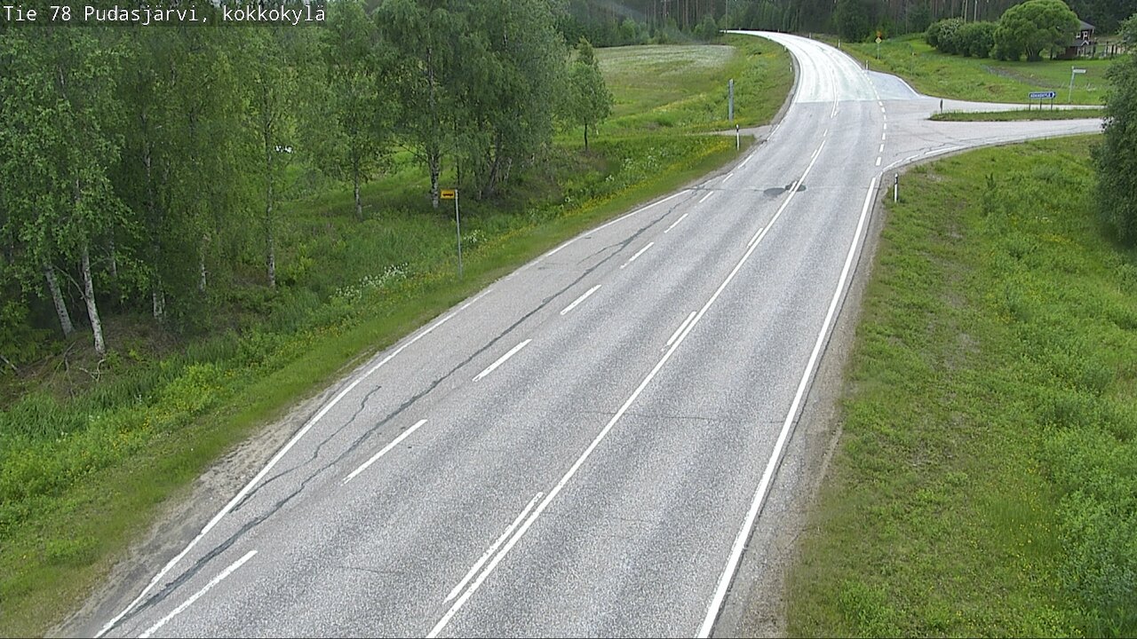 Weather Camera Image Väg 78 Pudasjärvi, Kokkokylä, Pudasjärvi, Pohjois-Pohjanmaa