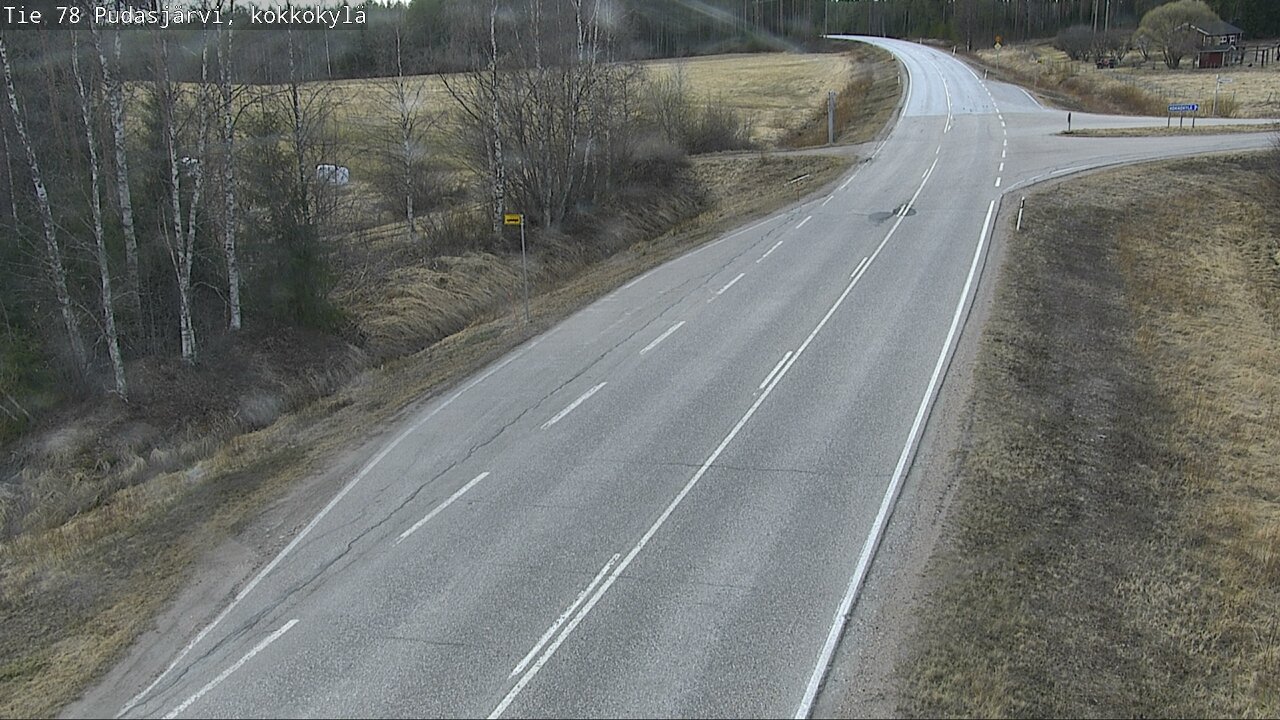 Weather Camera Image Road 78 Pudasjärvi, Kokkokylä, Pudasjärvi, Pohjois-Pohjanmaa