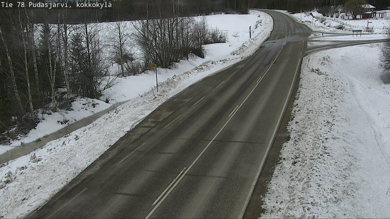 Weather Camera Image Väg 78 Pudasjärvi, Kokkokylä, Pudasjärvi, Pohjois-Pohjanmaa
