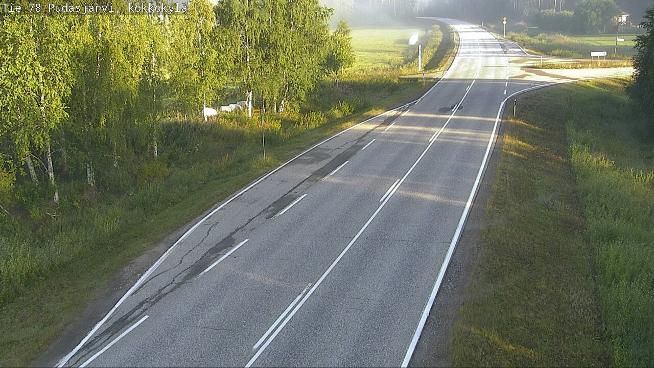 Weather Camera Image Road 78 Pudasjärvi, Kokkokylä, Pudasjärvi, Pohjois-Pohjanmaa
