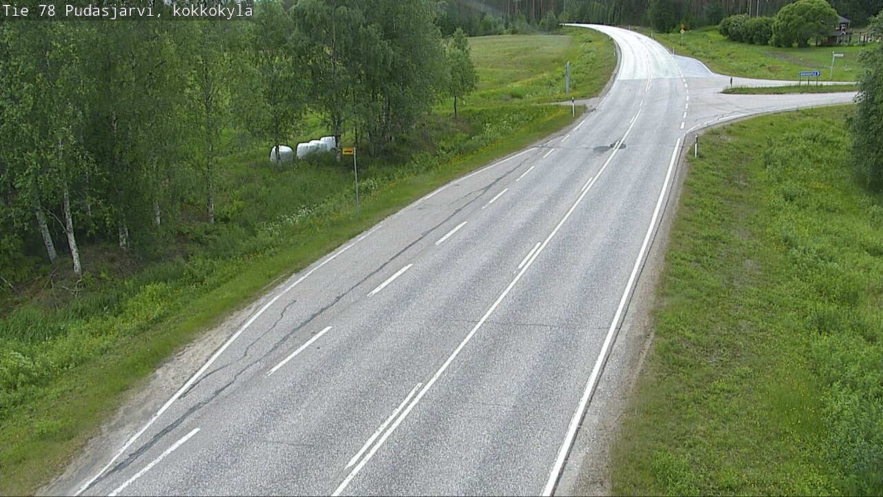 Weather Camera Image Road 78 Pudasjärvi, Kokkokylä, Pudasjärvi, Pohjois-Pohjanmaa