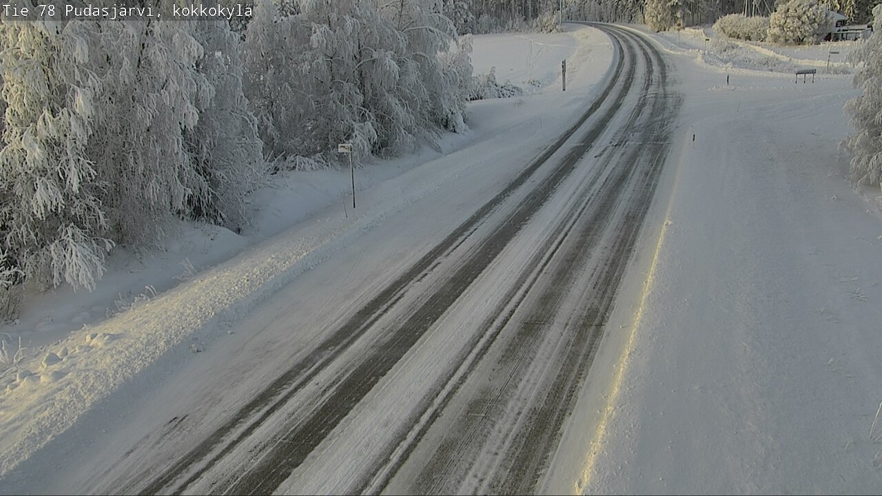 Weather Camera Image Road 78 Pudasjärvi, Kokkokylä, Pudasjärvi, Pohjois-Pohjanmaa