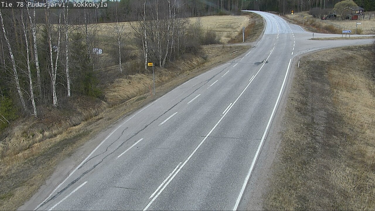 Weather Camera Image Road 78 Pudasjärvi, Kokkokylä, Pudasjärvi, Pohjois-Pohjanmaa