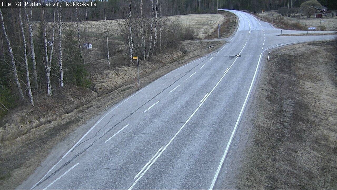 Weather Camera Image Road 78 Pudasjärvi, Kokkokylä, Pudasjärvi, Pohjois-Pohjanmaa