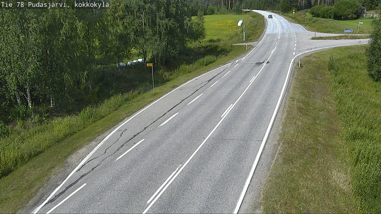 Weather Camera Image Road 78 Pudasjärvi, Kokkokylä, Pudasjärvi, Pohjois-Pohjanmaa