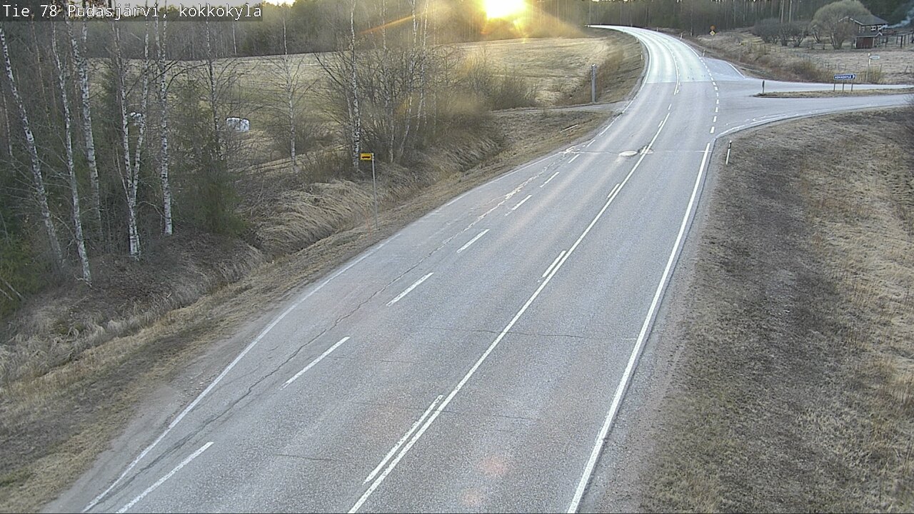 Weather Camera Image Road 78 Pudasjärvi, Kokkokylä, Pudasjärvi, Pohjois-Pohjanmaa