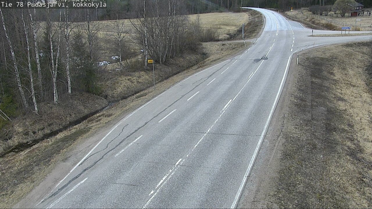 Weather Camera Image Väg 78 Pudasjärvi, Kokkokylä, Pudasjärvi, Pohjois-Pohjanmaa