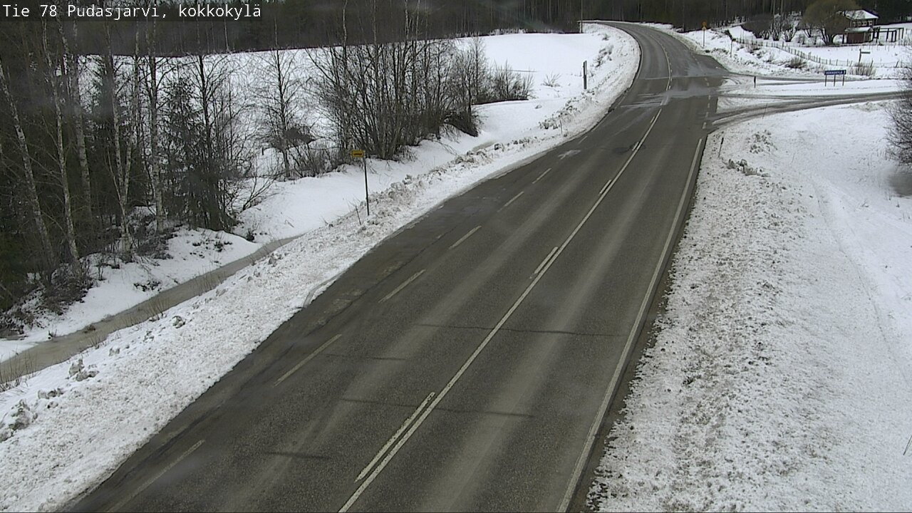 Weather Camera Image Väg 78 Pudasjärvi, Kokkokylä, Pudasjärvi, Pohjois-Pohjanmaa