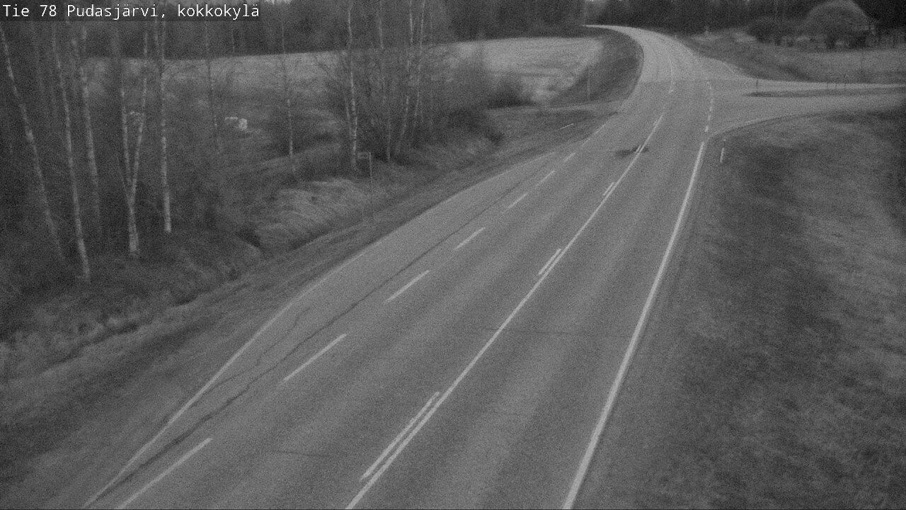 Weather Camera Image Road 78 Pudasjärvi, Kokkokylä, Pudasjärvi, Pohjois-Pohjanmaa