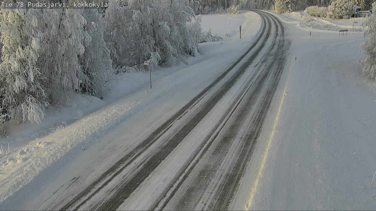 Weather Camera Image Väg 78 Pudasjärvi, Kokkokylä, Pudasjärvi, Pohjois-Pohjanmaa