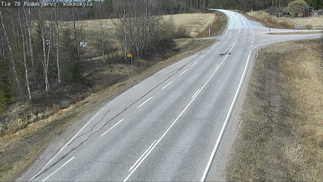 Weather Camera Image Road 78 Pudasjärvi, Kokkokylä, Pudasjärvi, Pohjois-Pohjanmaa