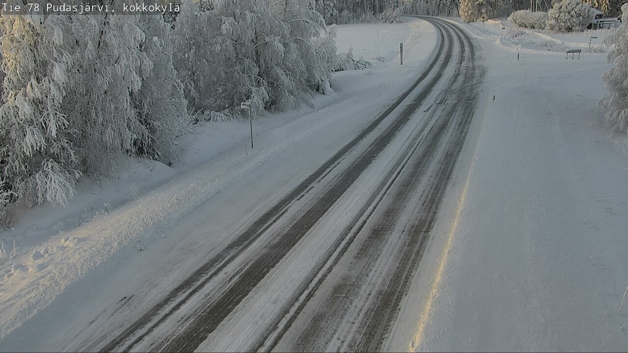 Weather Camera Image Road 78 Pudasjärvi, Kokkokylä, Pudasjärvi, Pohjois-Pohjanmaa