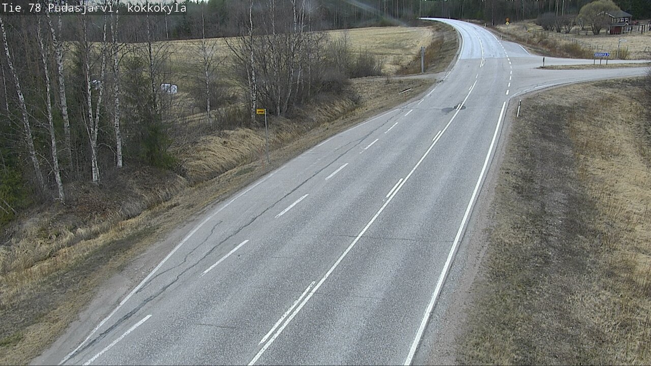 Weather Camera Image Road 78 Pudasjärvi, Kokkokylä, Pudasjärvi, Pohjois-Pohjanmaa