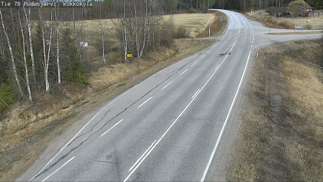 Weather Camera Image Road 78 Pudasjärvi, Kokkokylä, Pudasjärvi, Pohjois-Pohjanmaa