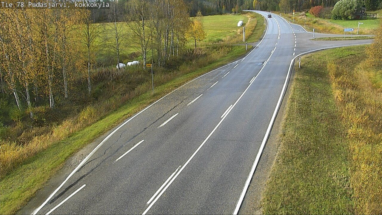 Weather Camera Image Road 78 Pudasjärvi, Kokkokylä, Pudasjärvi, Pohjois-Pohjanmaa