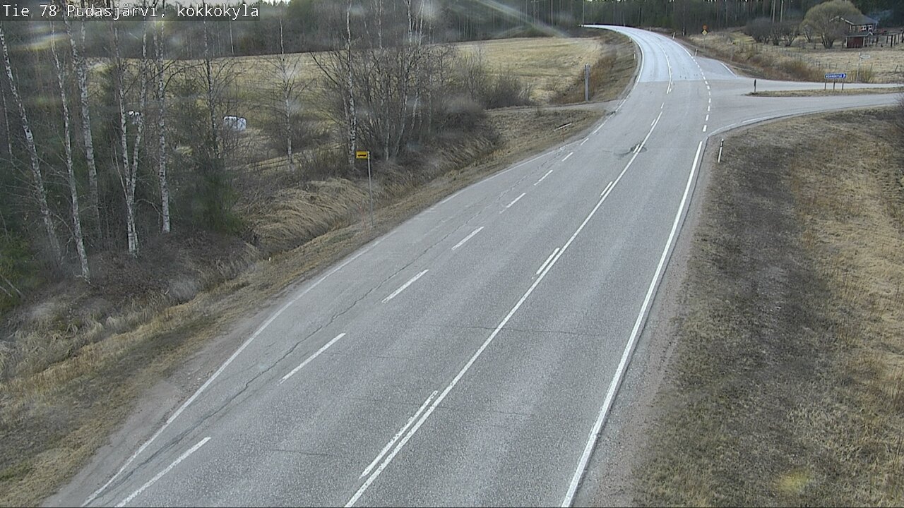 Weather Camera Image Road 78 Pudasjärvi, Kokkokylä, Pudasjärvi, Pohjois-Pohjanmaa