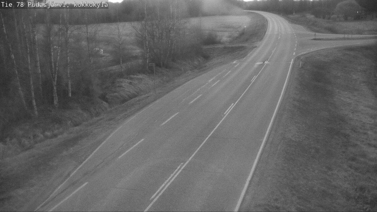 Weather Camera Image Road 78 Pudasjärvi, Kokkokylä, Pudasjärvi, Pohjois-Pohjanmaa