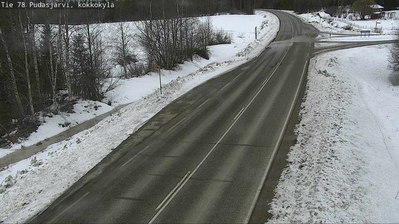 Weather Camera Image Road 78 Pudasjärvi, Kokkokylä, Pudasjärvi, Pohjois-Pohjanmaa