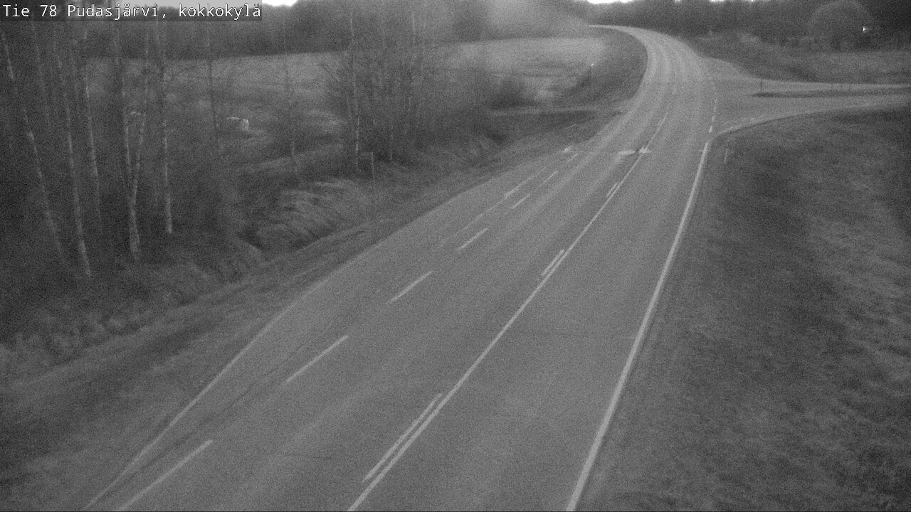 Weather Camera Image Road 78 Pudasjärvi, Kokkokylä, Pudasjärvi, Pohjois-Pohjanmaa