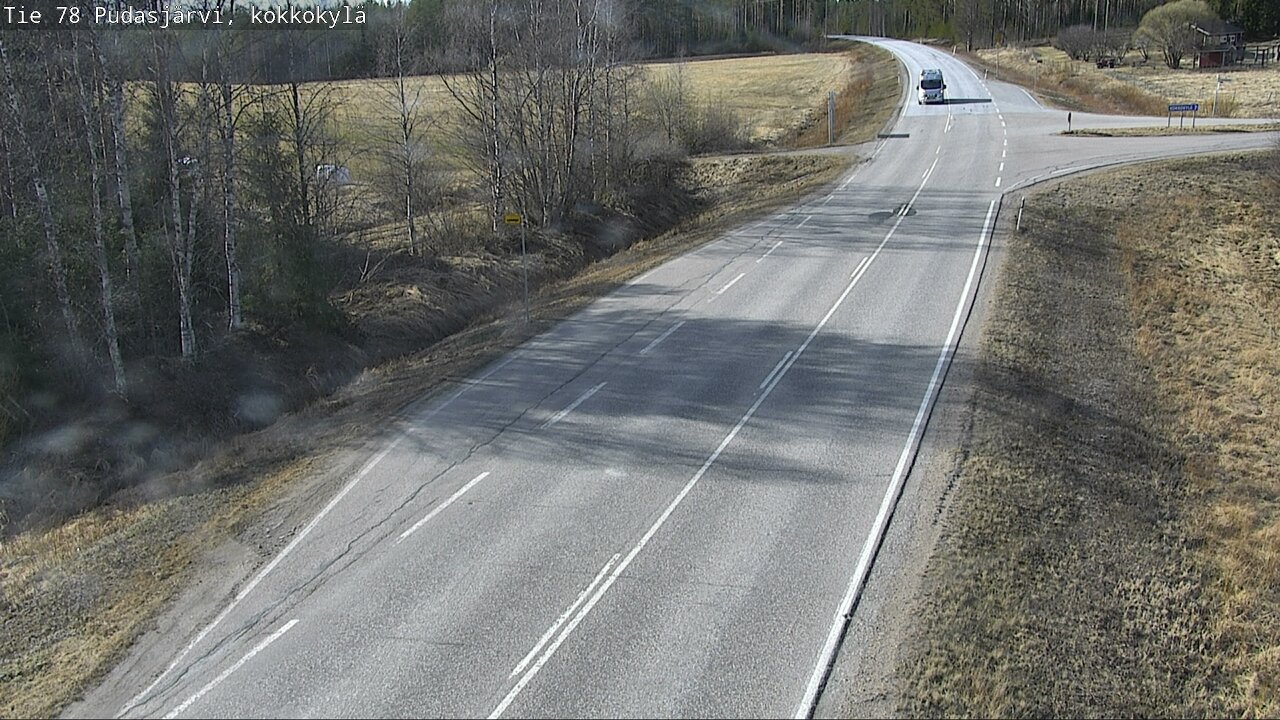 Weather Camera Image Road 78 Pudasjärvi, Kokkokylä, Pudasjärvi, Pohjois-Pohjanmaa