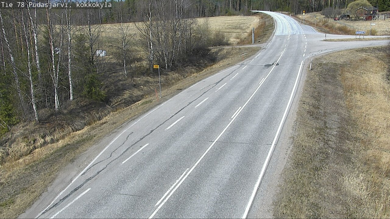 Weather Camera Image Road 78 Pudasjärvi, Kokkokylä, Pudasjärvi, Pohjois-Pohjanmaa