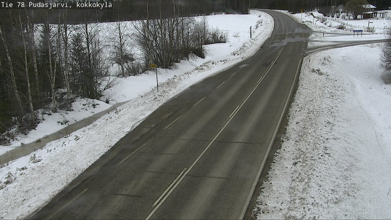 Weather Camera Image Väg 78 Pudasjärvi, Kokkokylä, Pudasjärvi, Pohjois-Pohjanmaa