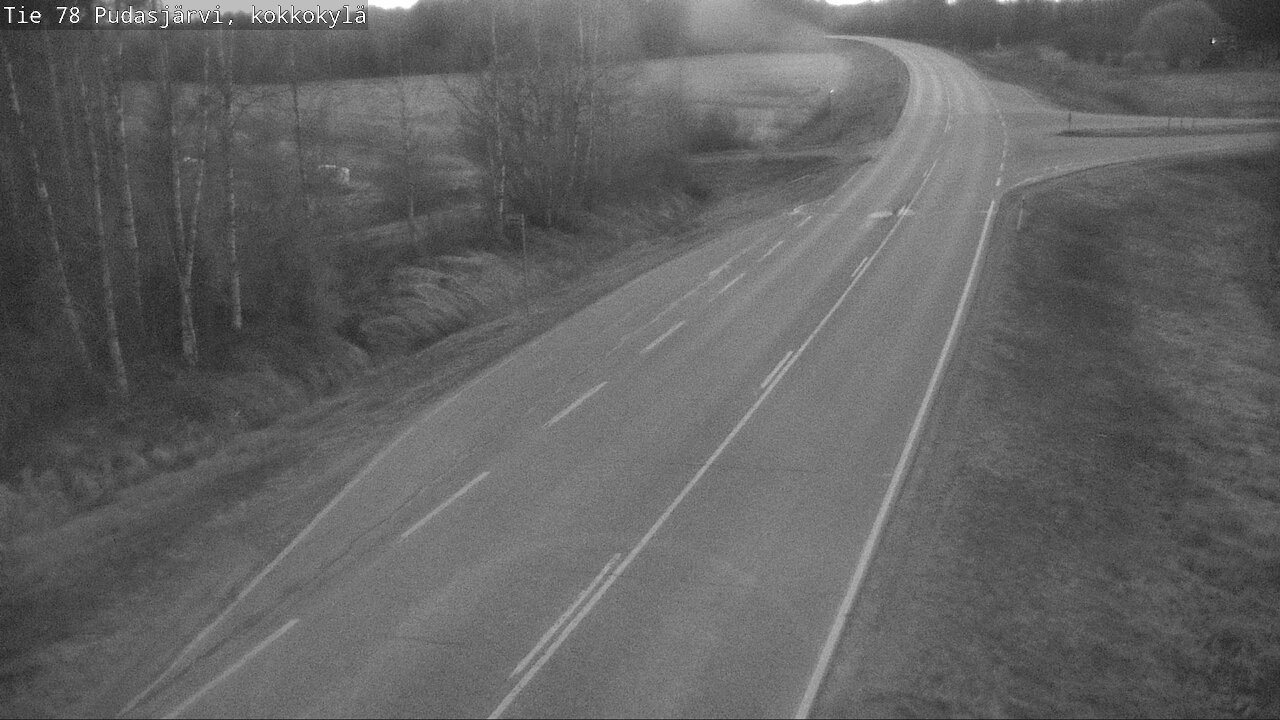 Weather Camera Image Road 78 Pudasjärvi, Kokkokylä, Pudasjärvi, Pohjois-Pohjanmaa