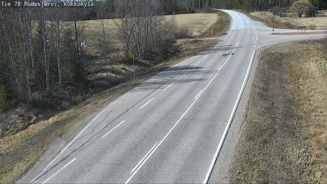 Weather Camera Image Road 78 Pudasjärvi, Kokkokylä, Pudasjärvi, Pohjois-Pohjanmaa