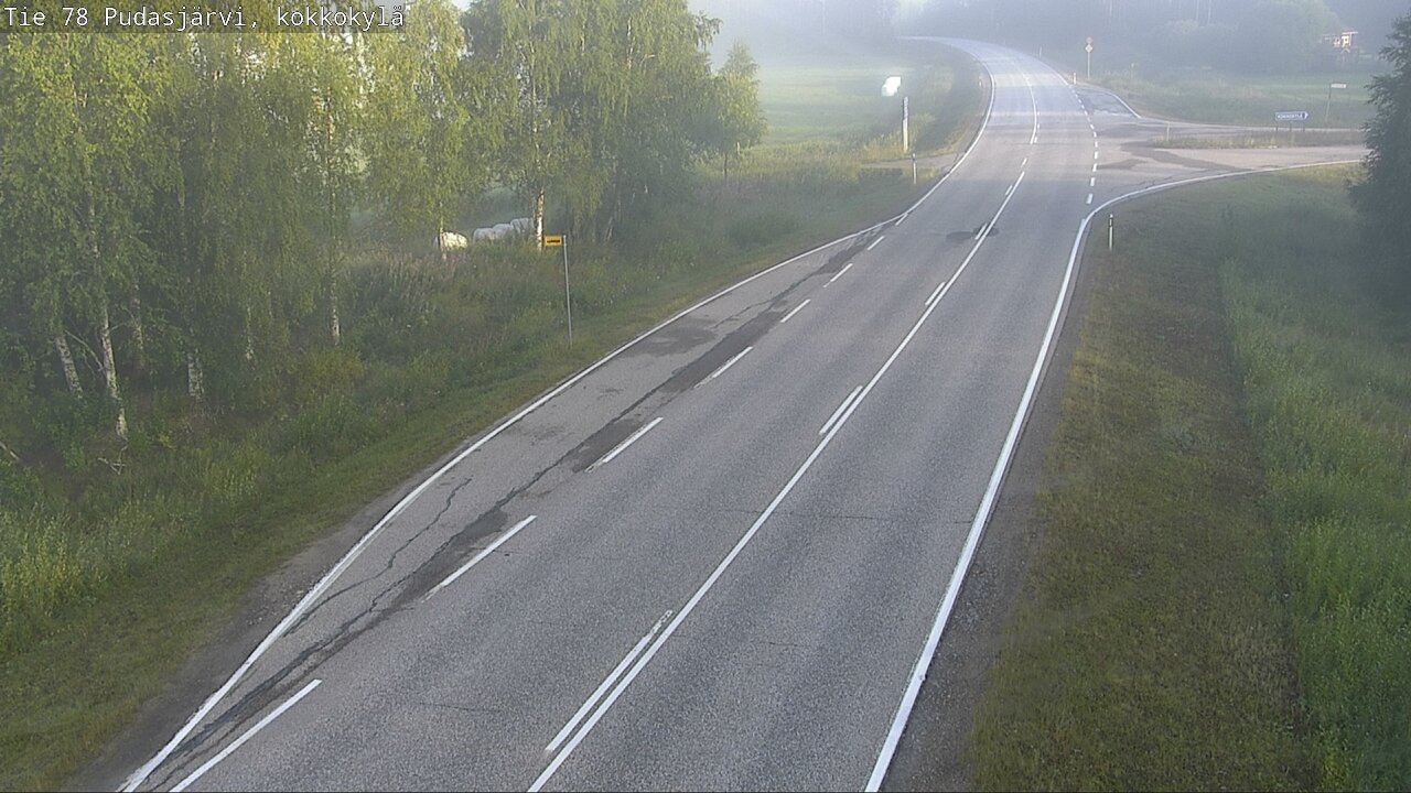 Weather Camera Image Road 78 Pudasjärvi, Kokkokylä, Pudasjärvi, Pohjois-Pohjanmaa